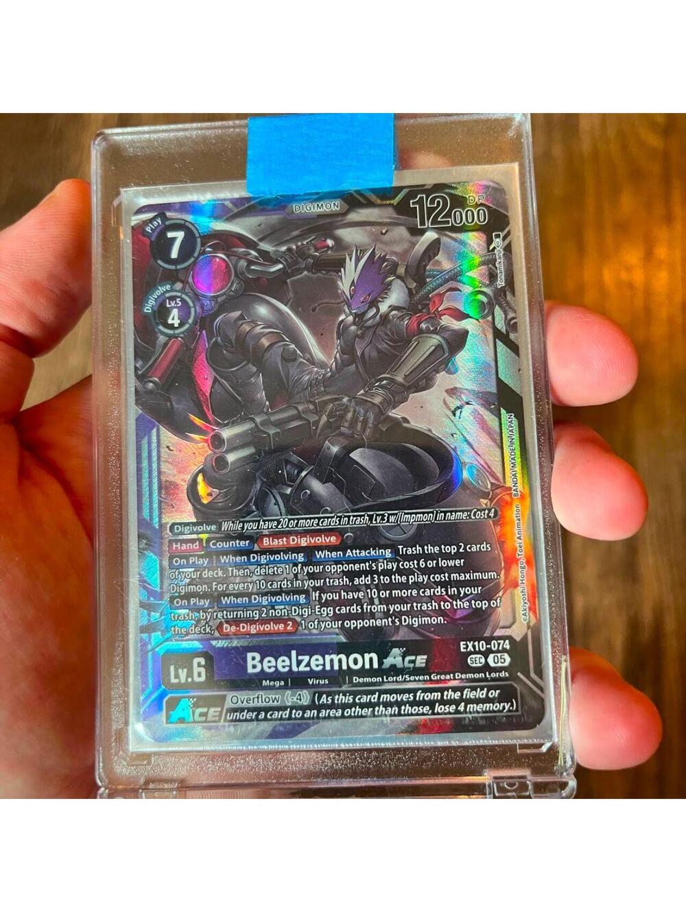 Beelzemon ACE EX10-074 SEC Super Rare 12000 DP Sinister Order Digimon Mag Case